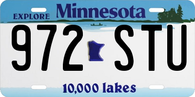 MN license plate 972STU