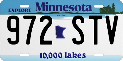 MN license plate 972STV