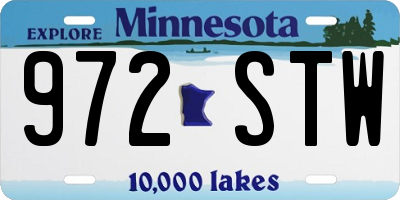 MN license plate 972STW