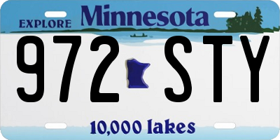 MN license plate 972STY