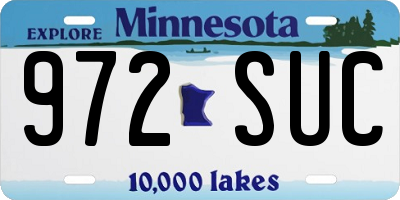 MN license plate 972SUC
