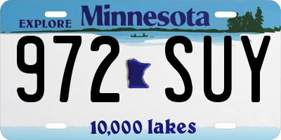 MN license plate 972SUY