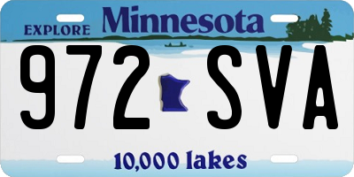 MN license plate 972SVA