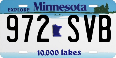 MN license plate 972SVB