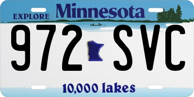MN license plate 972SVC
