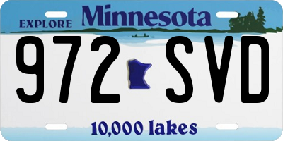 MN license plate 972SVD