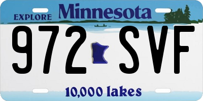 MN license plate 972SVF