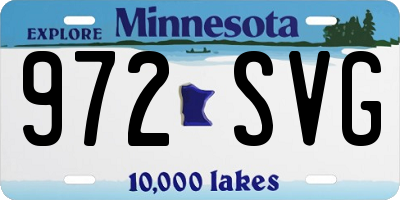 MN license plate 972SVG