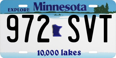 MN license plate 972SVT