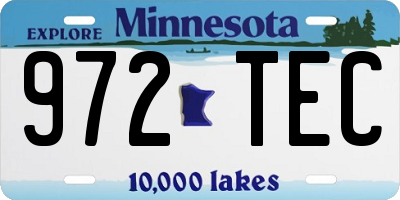 MN license plate 972TEC