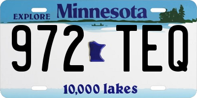 MN license plate 972TEQ