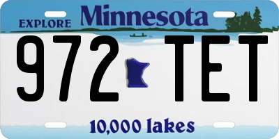 MN license plate 972TET