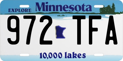 MN license plate 972TFA