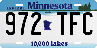 MN license plate 972TFC