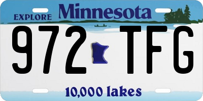 MN license plate 972TFG