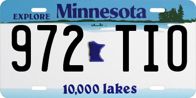 MN license plate 972TIO