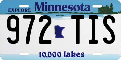 MN license plate 972TIS