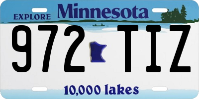 MN license plate 972TIZ