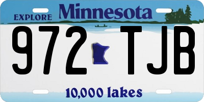 MN license plate 972TJB