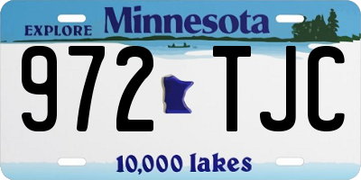 MN license plate 972TJC