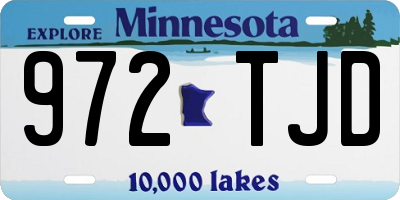 MN license plate 972TJD