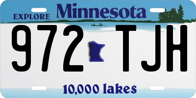 MN license plate 972TJH