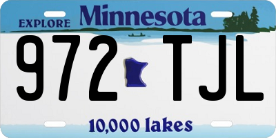 MN license plate 972TJL