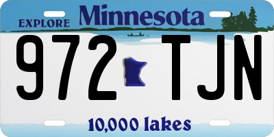 MN license plate 972TJN