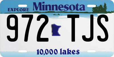 MN license plate 972TJS
