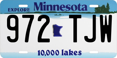 MN license plate 972TJW