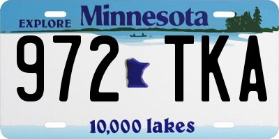 MN license plate 972TKA