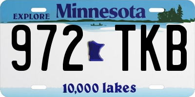 MN license plate 972TKB