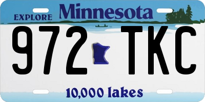 MN license plate 972TKC