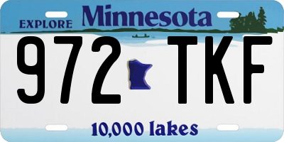 MN license plate 972TKF