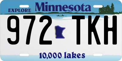 MN license plate 972TKH