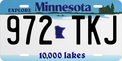 MN license plate 972TKJ