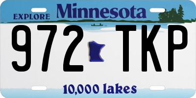 MN license plate 972TKP