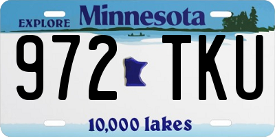 MN license plate 972TKU