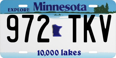 MN license plate 972TKV