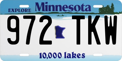 MN license plate 972TKW