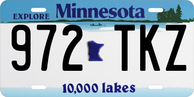 MN license plate 972TKZ