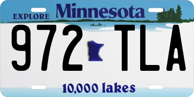 MN license plate 972TLA