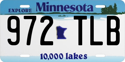 MN license plate 972TLB