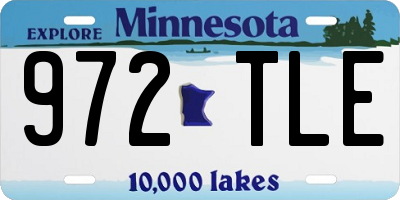 MN license plate 972TLE
