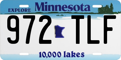 MN license plate 972TLF