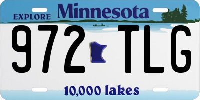 MN license plate 972TLG