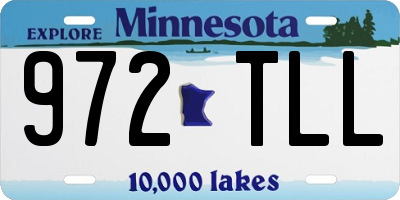 MN license plate 972TLL