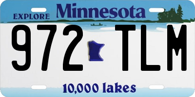 MN license plate 972TLM