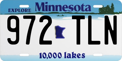 MN license plate 972TLN
