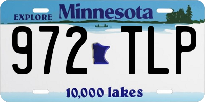 MN license plate 972TLP